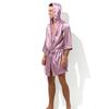 Unisex Lightweight Long-Sleeve Tie-Up Bathrobe - Solid Color Plus Size for Men & Women.