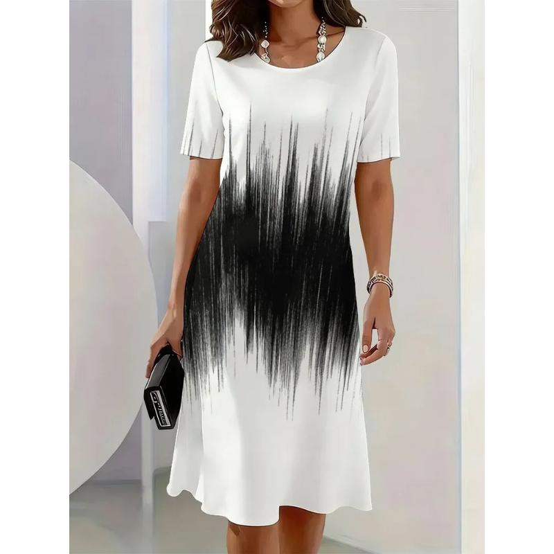Stylish Simple Women's Dress Loose Versatile Casual Dresses