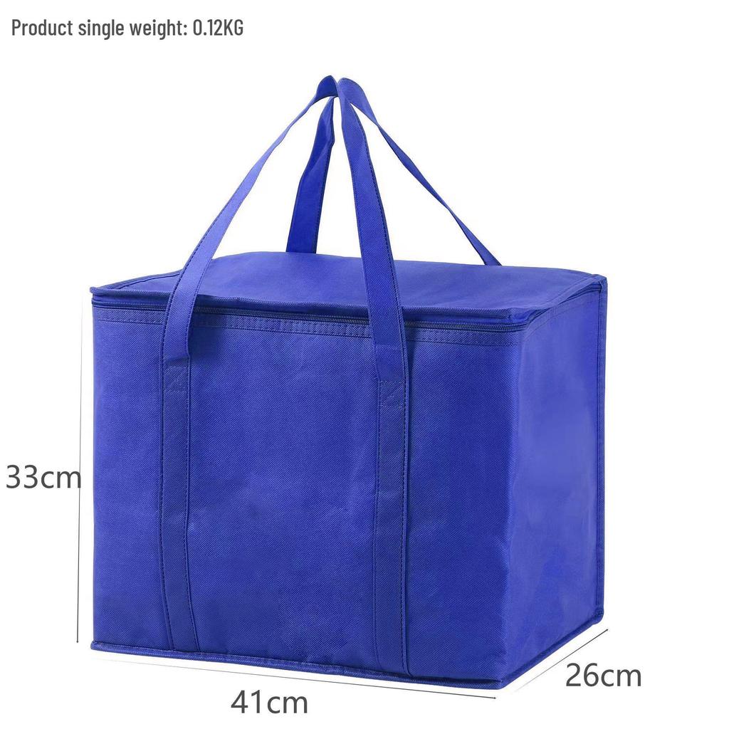 Portable Large Capacity Non-Woven Aluminum Foil Insulation Bag for Car and Outdoor Use