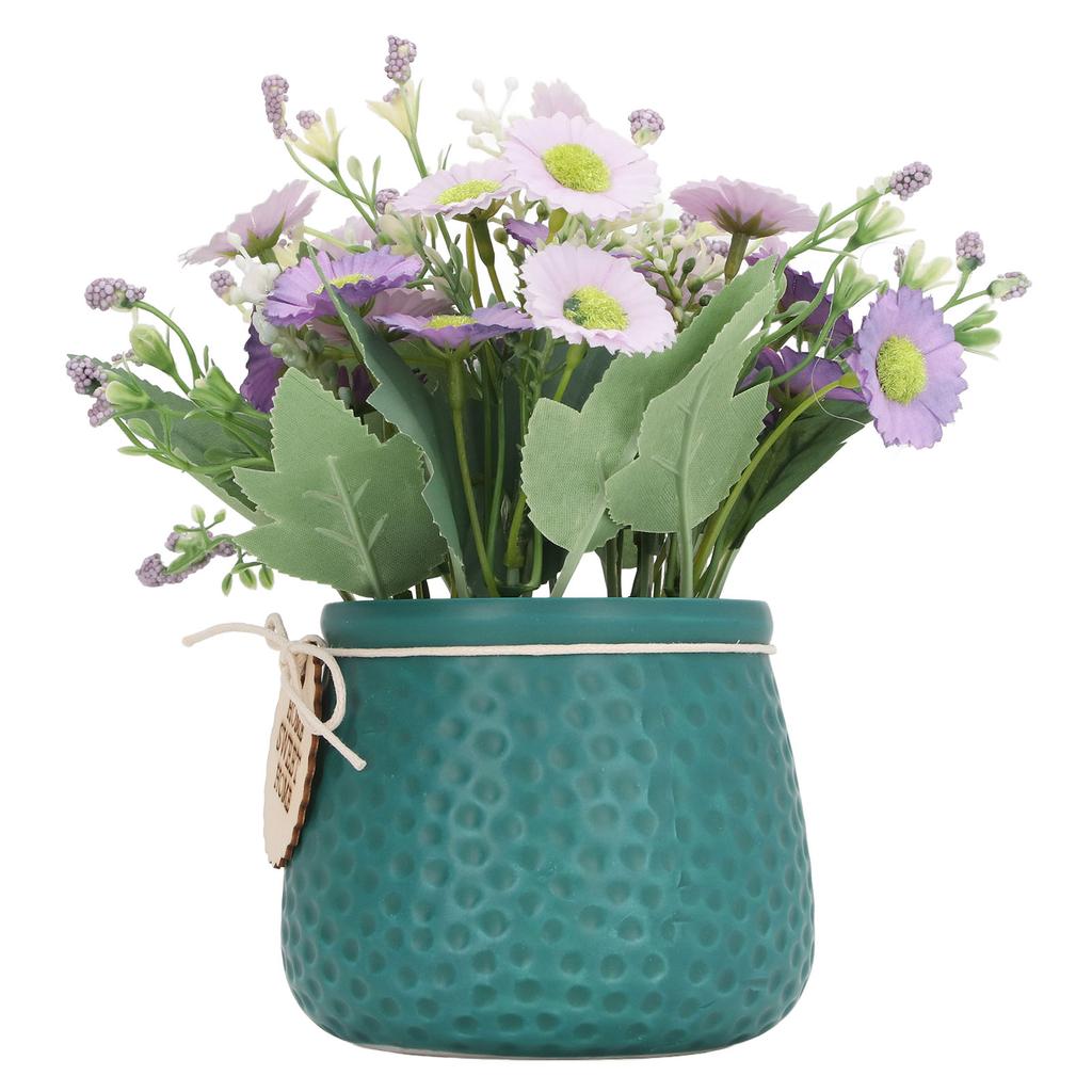 Small Artificial Plants Pots Mini Fake Potted Plants Faux Daisy Ornament Home Indoor Outdoor Decor