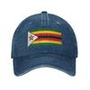 Sommer Simbabwe Flagge Baseballkappe Sonne Sonnenschutz-Design Gewaschene Trucker-Kappe Unisex Unisex Lässig Wandern Angeln Baseballkappen