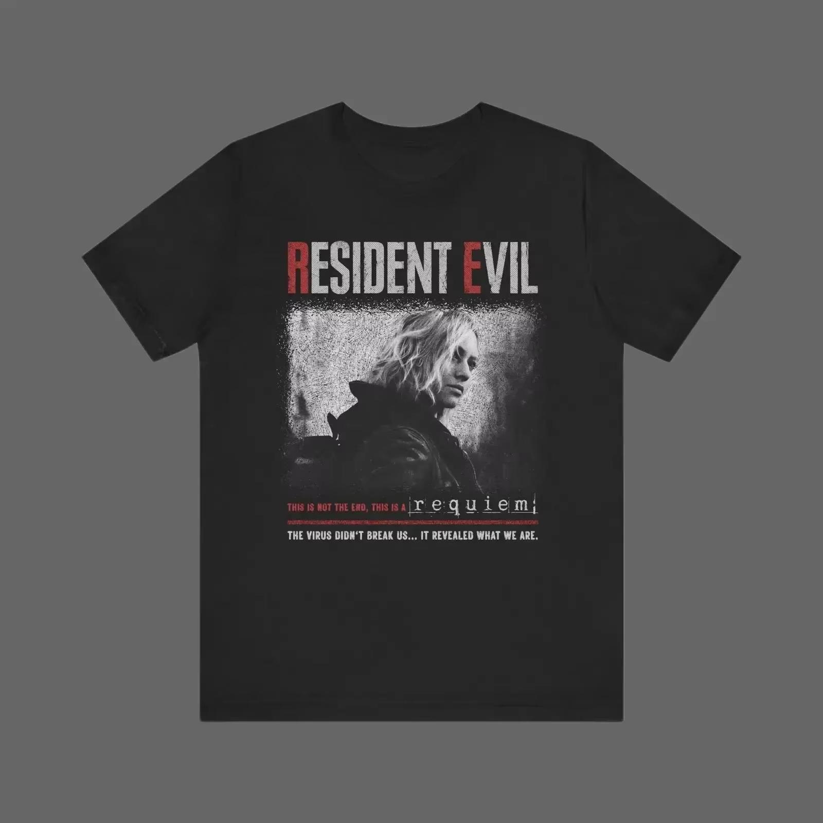 2026 Summer New Biohazard Epilogue Theme Pattern TShirt HighQuality Fashion Casual Mens Roundneck Printed TShirt S
