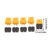 5Pcs Black Yellow Xt60Be-M Male Bullet Connector Wire Cable Plug Waterproof Cover For Rc Fpv Charger Battery Motor Esc