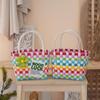 Sweet and cute handbag handwoven bag with gift basket fashion vegetable basket bag versatile beach bag