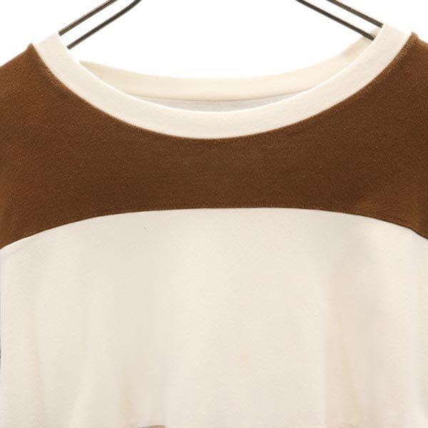 A Bathing Ape Made In Japan Border Long Sleeve T-shirt M Beige Ron T Men's Used