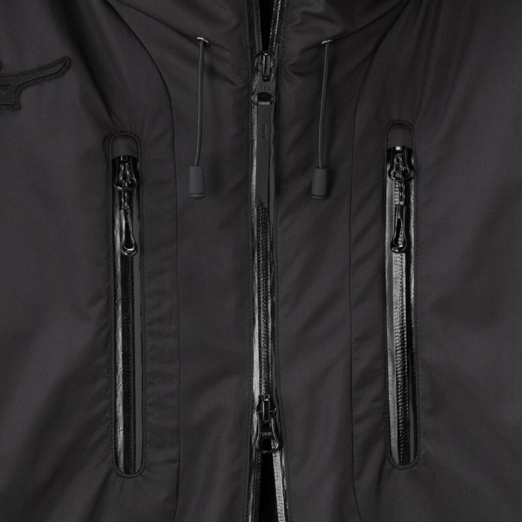 Mizuno Techfil Breath Thermocoat Training Black Wear, Heat-Generating Material, Water-Repellent, 32MEC552,