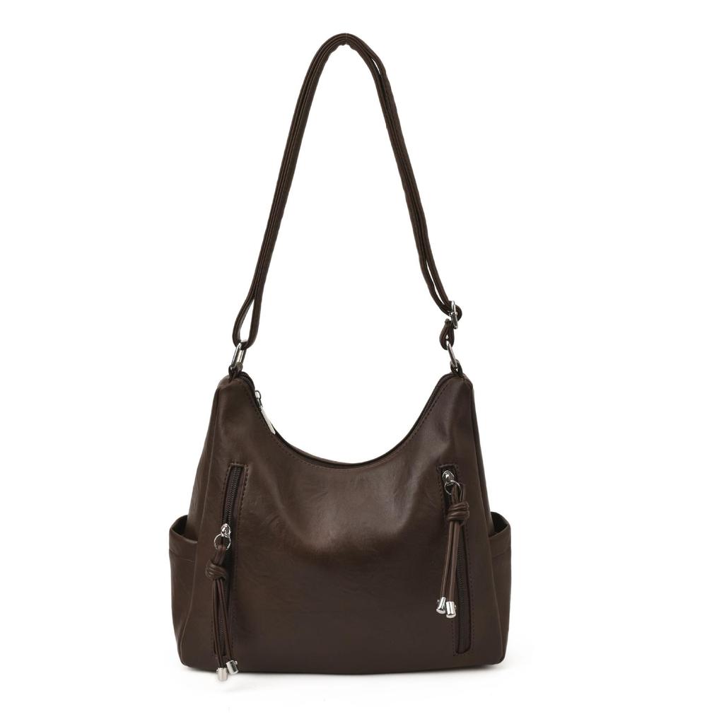 2025 Korean Fashion Large Capacity Crossbody Tote - Retro Autumn/Winter Women's Bag