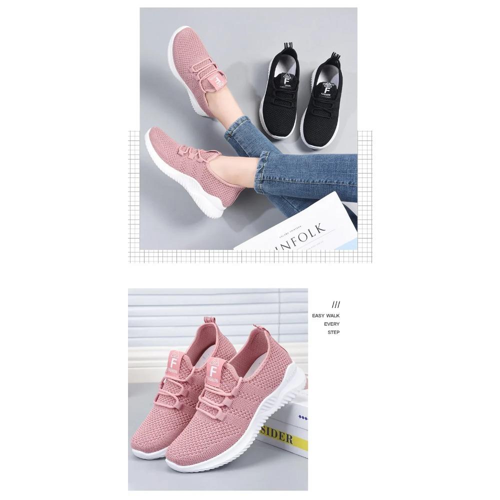2025 Sports Running Shoes Women's Mesh Walking Breathable Fashion Comfortable Casual Sports Shoes
