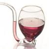 Heat Resistant Transparent Cocktail Glass Cup with Straw for Wine Whiskey Milk Juice Tea Sipping Sipping Cup with Drinking Tube