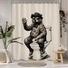 Lustiger Erdmännchen-Duschvorhang Niedliches Tier Lustig Interessant Tierwelt Haus Badezimmer Dekor Haken