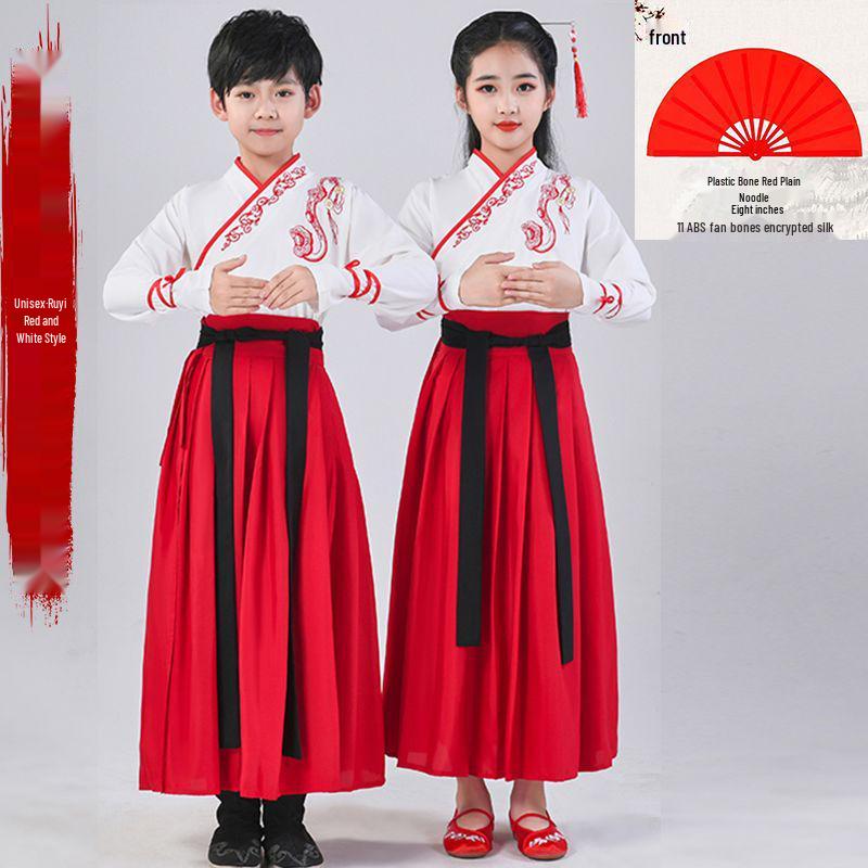 Children's Hua Mulan Hanfu Costume for Boys and Girls - Chinese Style Choir and School Uniform