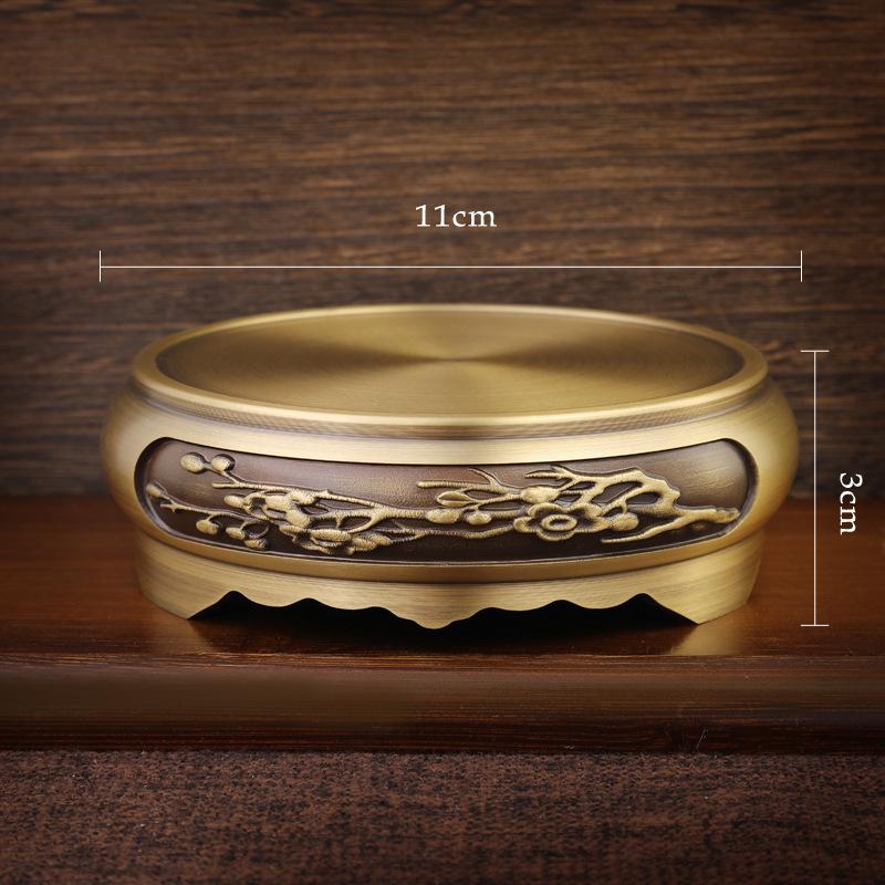 Bronze Chinese Retro Ornament: Brass Incense Burner with Mountain, Kylin, and Lotus Bases, Hundred Blessings Jar Design