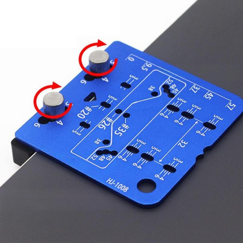 Aluminum Alloy Drill Guide Suitable for 26mm 35mm Holes Precise Drilling Cabinet Hinge & Shelf Pin with Ergonomic Design