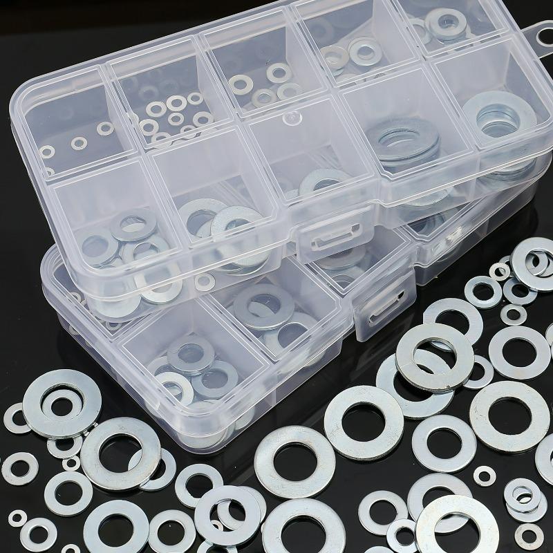 1-5box O-ring Fasteners Washers Stainless Steel Flat Gasket Home Screw Bolts Assorted Kit Accessories M2 M2.5 M3 M4 M5 M6 M8 M10