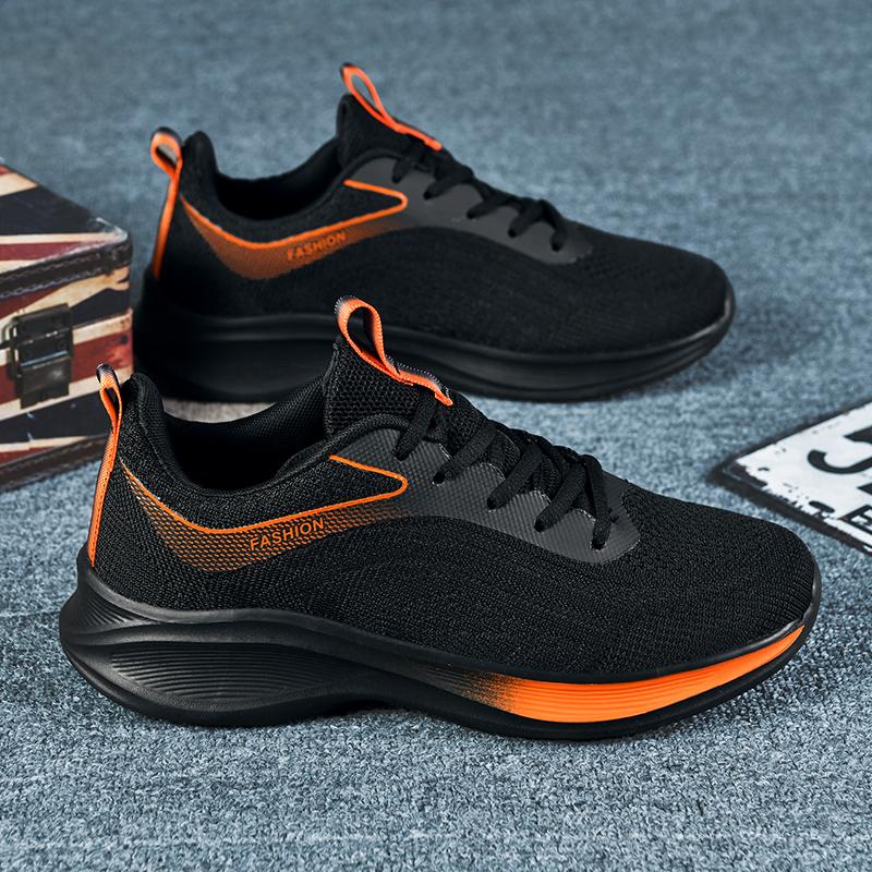 Breathable flying woven upper fashion comfortable men's casual sports shoes lightweight new spring and autumn