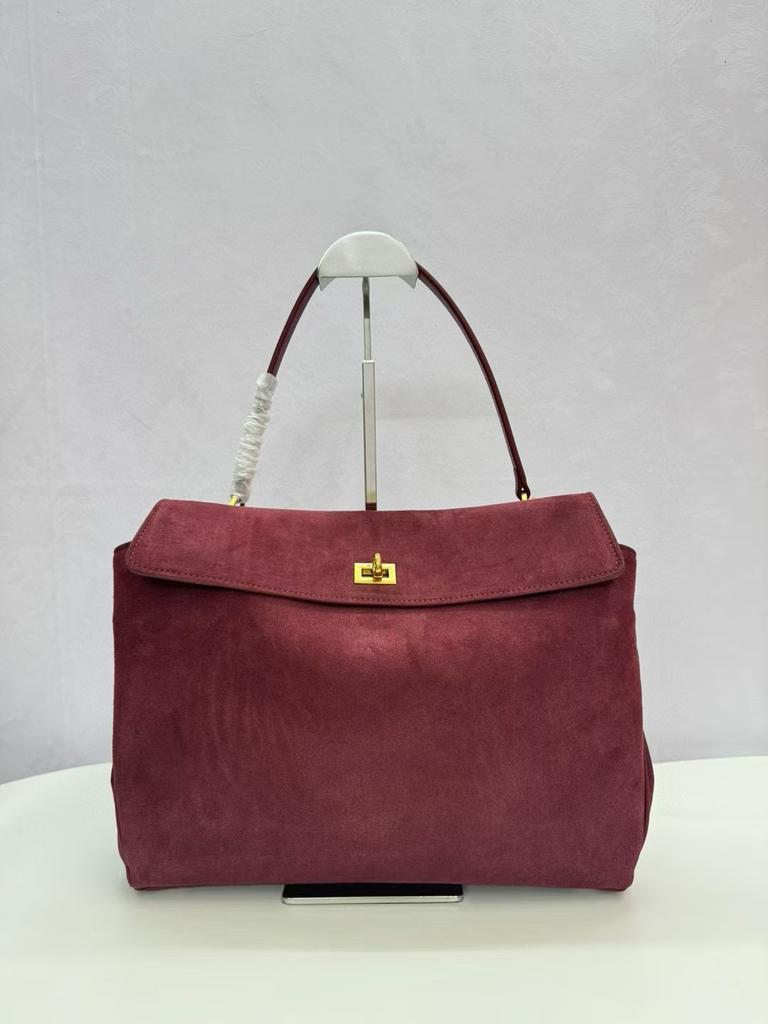 High-Quality Brand Rodeo Luggage Set 2025 Frosted New Style Genuine Leather Handbag Car Bag Cowhide Lock Clasp