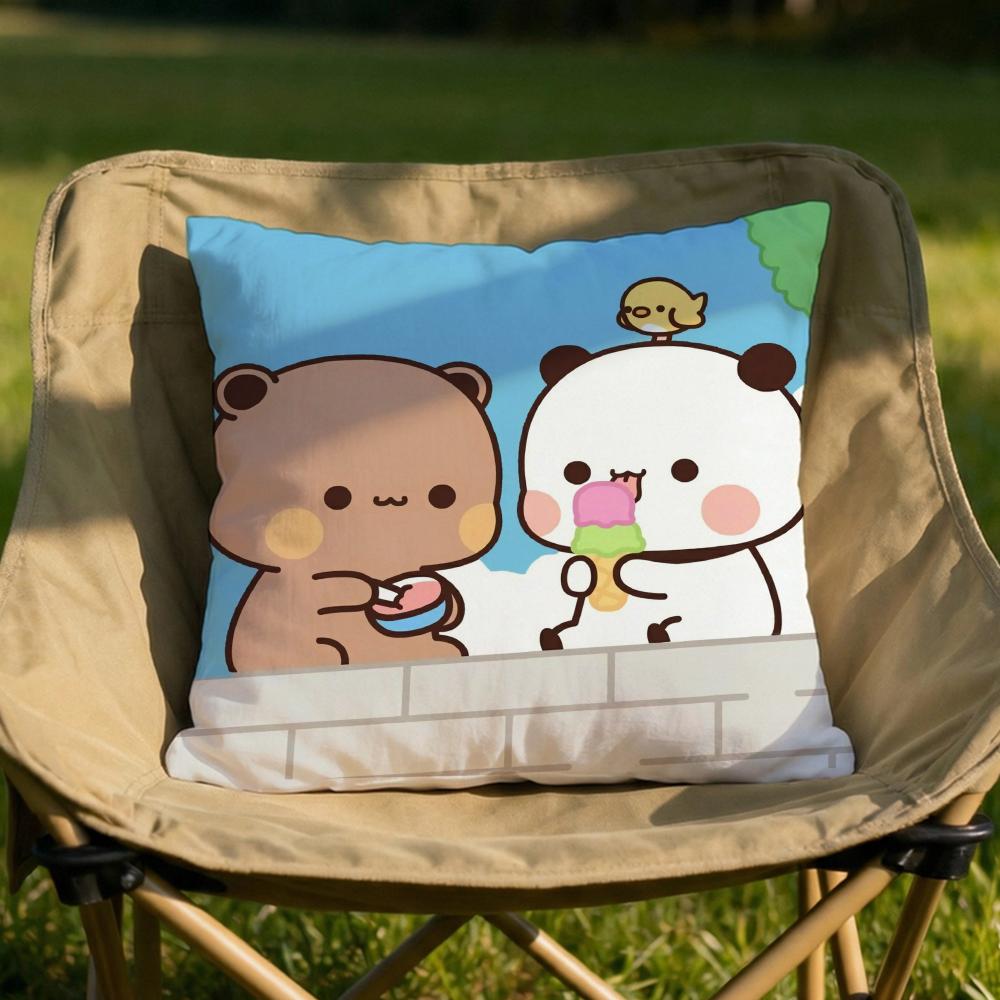 Cute BBUBU DUDUS Cushion Cover Soft Reversible  Durable Pillow Cover  MultiScene Use for Home  Car Daily Comfort