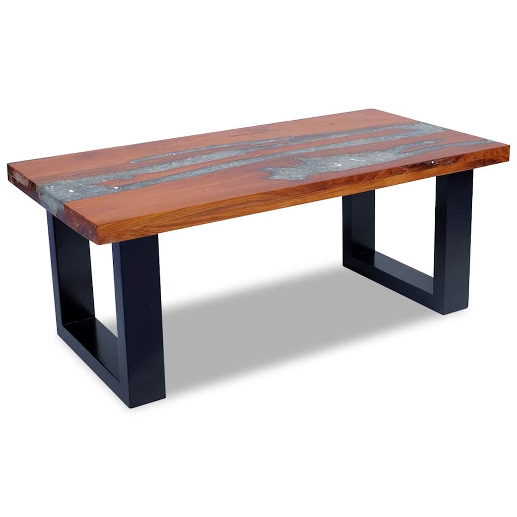 Teak Resin Coffee Table 100x50 cm