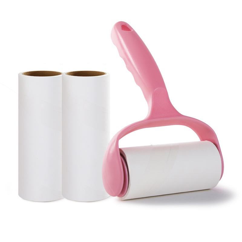 Pet Hair Remover Lint Roller with Angled Tear-Off Adhesive - No Marks, No Damage
