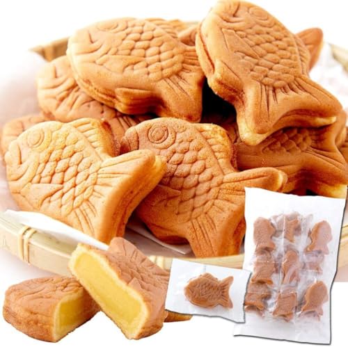 Tada Seika Tennen Seikatsu Mochiri Taiyaki Mini Taiyaki Japanese Sweets Individually Wrapped Snack Room Temperature Sweets (Cream) 15 Pieces (x 1) Bag