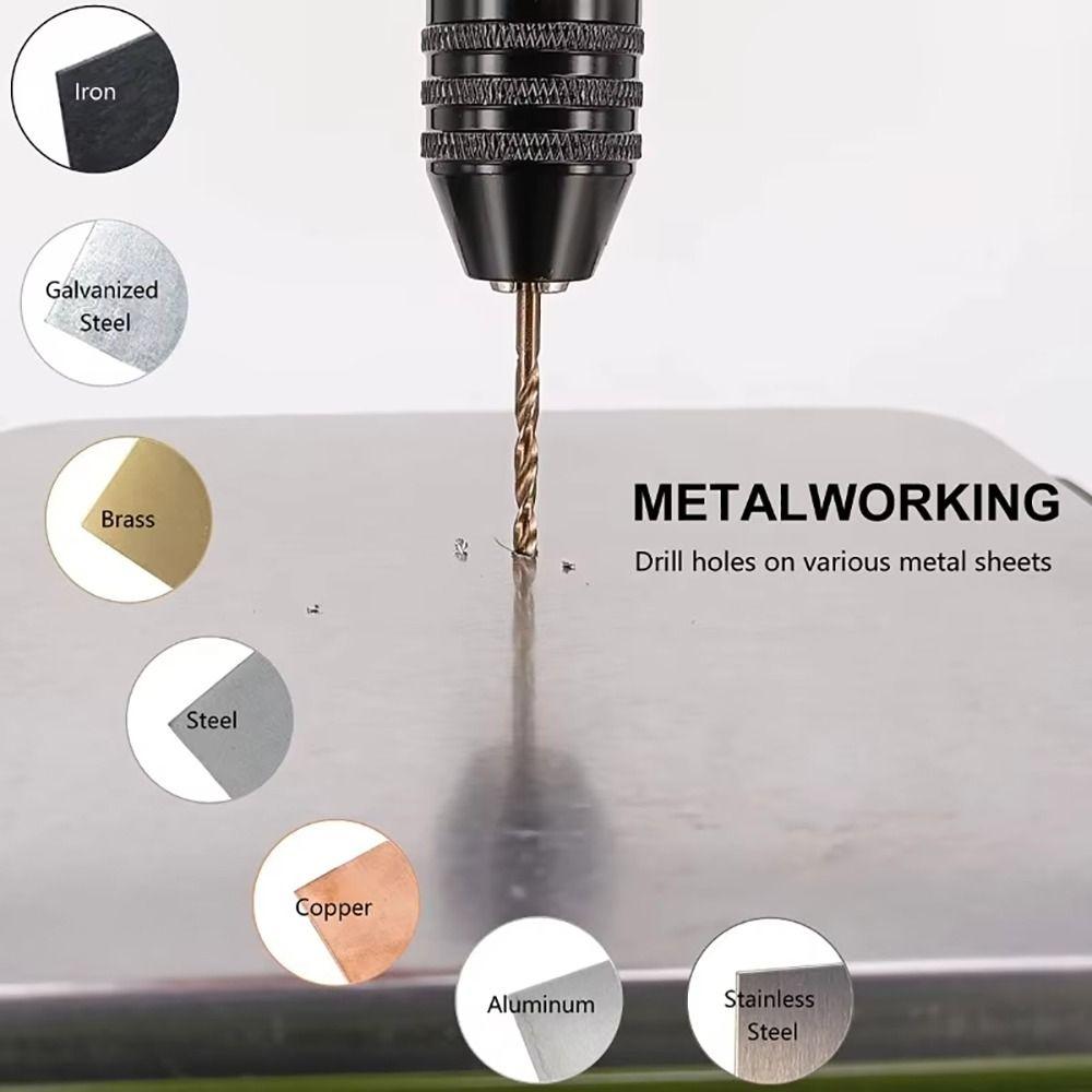 50Pcs/Set High Speed Steel Twist Drill Bit Set Woodworking Hole Opener Metal Wood Aluminum Drilling
