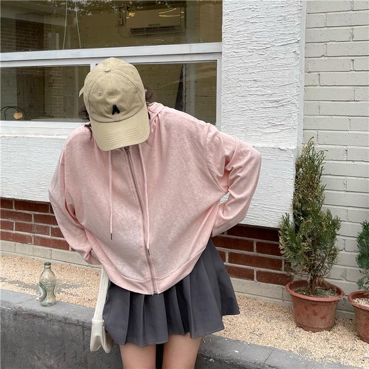 Dámský letní kardigan s ochranou proti slunci 2022 - Tenký, s dlouhým rukávem, volného střihu, módní, ke všemu, se zipem