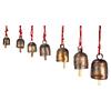 Handmade Rustic Bells Wind Chimes for Outdoor Patio 55inch, Farmhouse Door Decor, Christmas Ornaments, Boho Hanging Bell with Soothing Chime