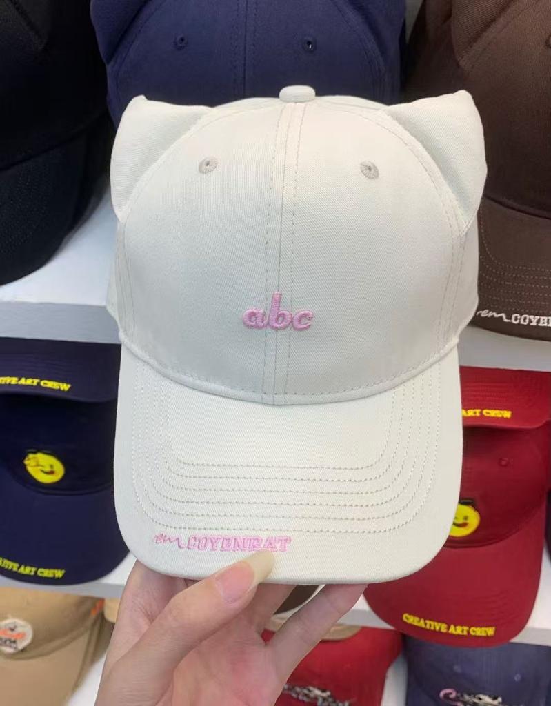 Embroidery Letters Baseball Cap Kitten Ears Cute Cap Children Casual Versatile Fashion Show A Small Trend