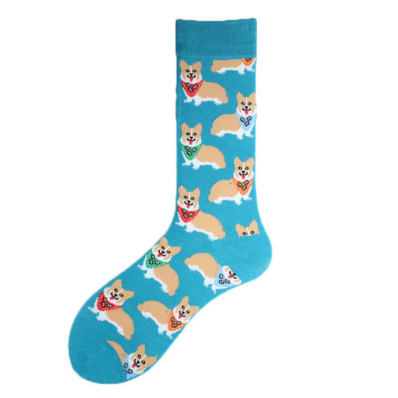Men Dinosaur Astronaut Planet Crew Socks Harajuku Big Size Sokken Unisex Skateboard Divertidos Happy Design Hip Hop Funny Socks
