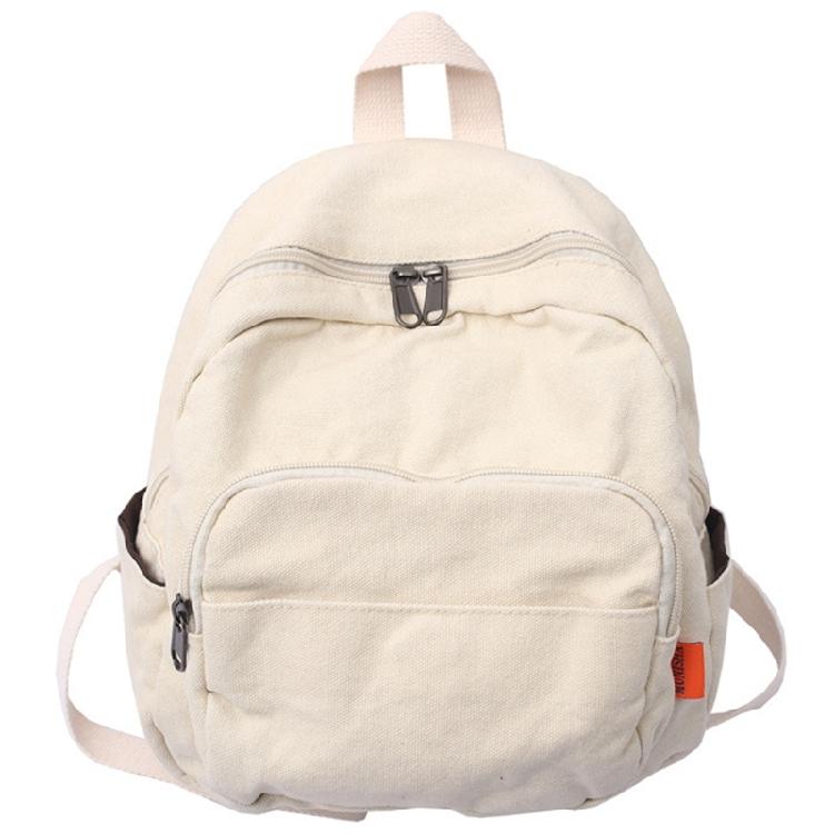 Solid Color Backpack Girl Casual Daypacks Canvas Backpack Student School Backpack Travel Backpack Aesthetic Backpack