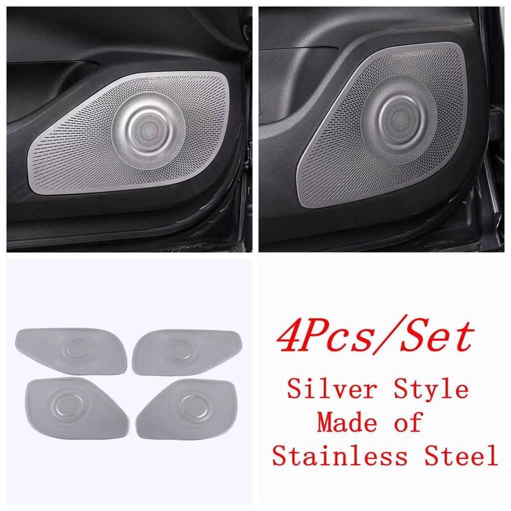 

Car Inner Door Speaker Horn Audio Sound Frame Decor Cover Trim For GAC Trumpchi Empow - 2025 Stainless Steel Accessories Silver Style