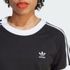 Adidas Originals Trefoil Three-Stripe Colorblock Short Sleeve T-Shirt Women Tops Black IK4051