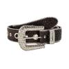 Fashion Women Belt PU Leather Casual Shinning Rhinestone Jeans Decorative Cowgirl for