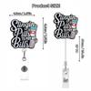 Acrylic Card Holder Lanyard Nurse Doctor Telescopic Badge Reel Chest Clip Creative Nurse Work Card Buckle Office Supplies