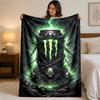 Coperta in Flanella Stampata Monster Energy Morbida Calda Coperta Plaid in Peluche Per Letto Divano Divano Uso Domestico Interno