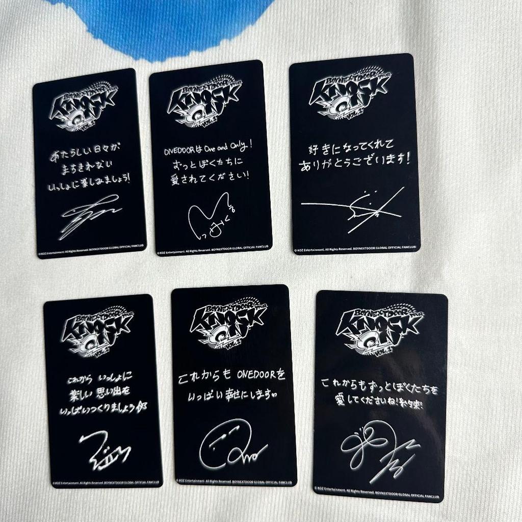 [USED] BOYNEXTDOOR Introduction FC New Membership Trading Cards (6 cards)