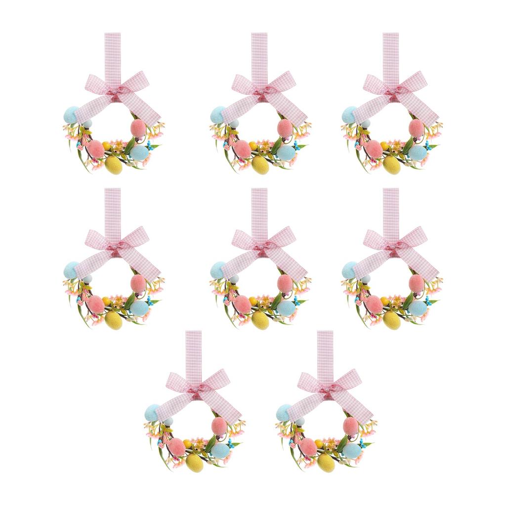 Miniature Easter Wreath, Suitable For Kitchen Cabinets, Miniature Spring Artificial Easter Egg Wreath.