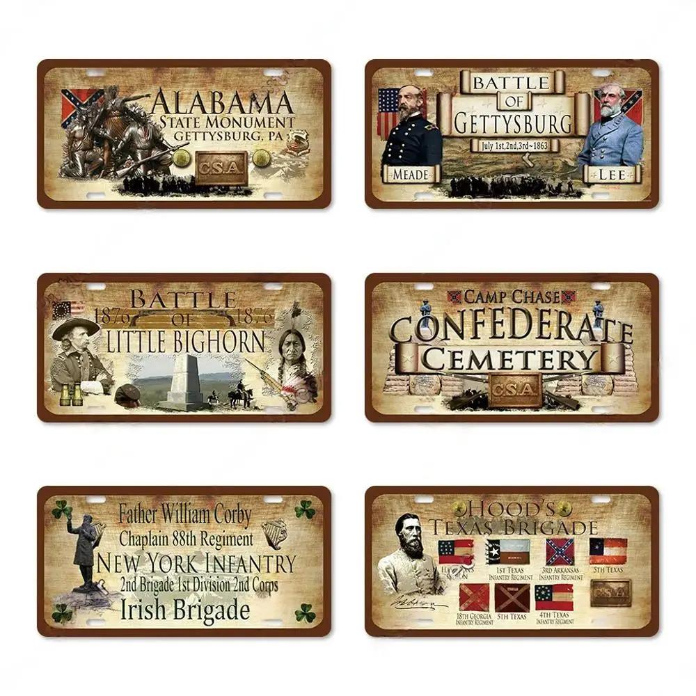 The War Licenses Posters Plate Plaque Metal Vintage Tin Signs Room Wall Decor Art Decoration Poster for Bar Home