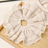 Large French Fahion Women Mesh Scrunchie Hair Ties,Embroidery Flower Hair Bands Cute Hair Rope Ponytail Holder Hair Accessories