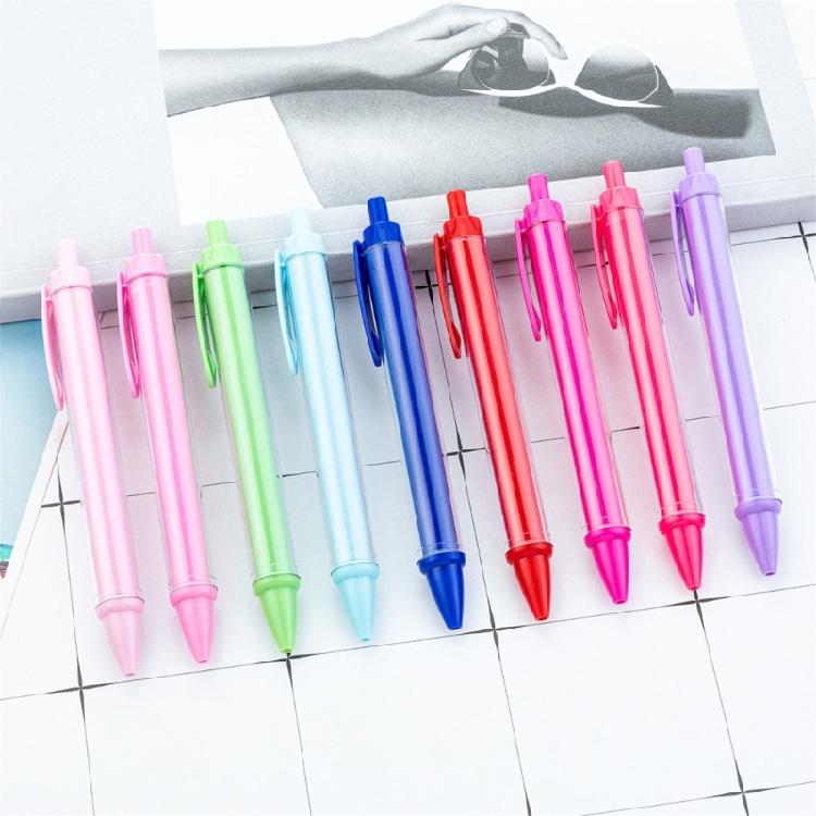 10Pcs Retractable Ballpoint Pen Plastic Ballpoint Pen Press to Open Close Ergonomic Grip Writing Pen for Students