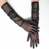 Lack Netz Elastizität Strass Handschuhe Glitzer Lange Dekoration Handschuhe Etikette Party Festival Hochzeitshandschuhe