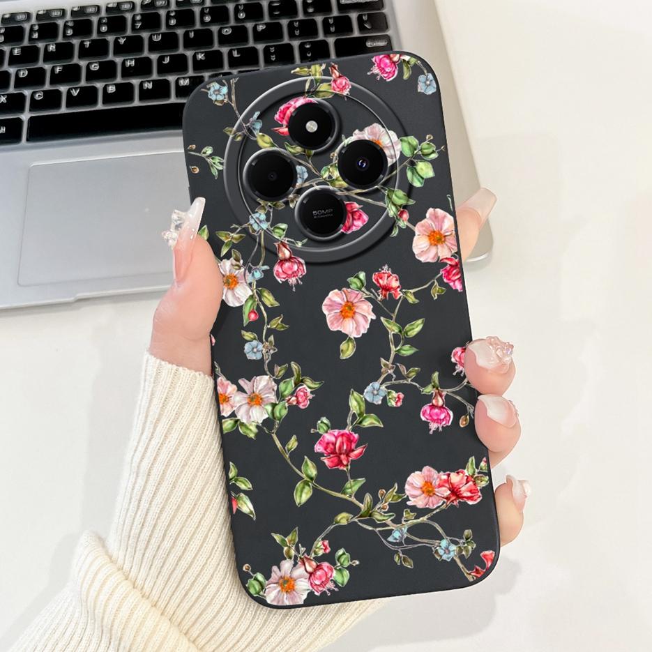 Für Xiaomi Redmi 14C Hülle Stylische Sonnenblume Hübsche Mädchen Rückabdeckung Weiche TPU Handyhülle Für Xiaomi Poco C75 C 75 Redmi14C Fundas