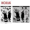 Halloween Giant Ghost Monster Ghost Shadow Window Sticker Witch Death Bat Skeleton Helloween Party Decor Electrostatic Sticker