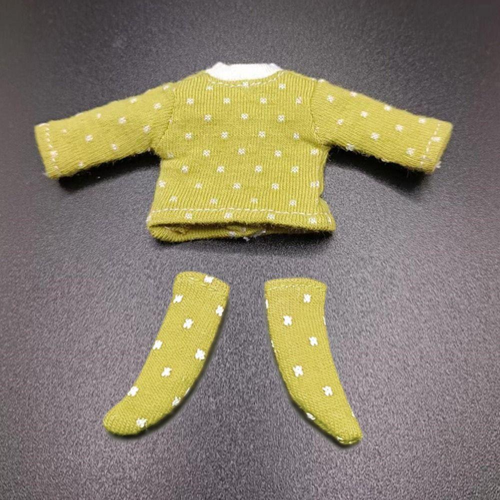 Dolls for 1/11 OB11 Doll Doll Cotton T-shirt DIY Doll Clothes Doll T-shirt Socks Cotton Dot Blouse