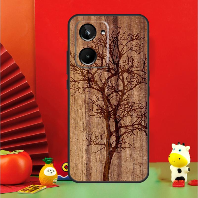 Baum Blüte Bambus Holz Für Realme 12 10 9 11 Pro Plus GT5 GT Neo 6 C53 C51 C35 C33 C30 C25s C21Y C31 C67 C55 Hülle