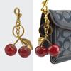 Cherry Charm Handbag Pendant Keychain for Women's Exquisite Internet-famous Crystal Cherry Bag Accessories High-Grade Pendant