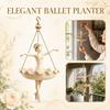Ballet Dancer Hanging Planter with Chain Suspension Decorative Figurine Flower Pot Holder Indoor Outdoor Use Suitable for Various Spaces
