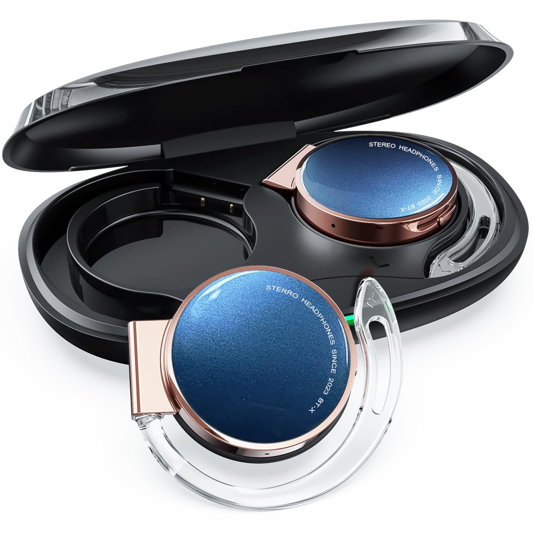 

Беспроводные Bluetooth-наушники с удобными для ушей клипсами-крючками, идеальный праздничный подарок, золотой цвет, версия 5.3, ношение, (Розово-голубой)