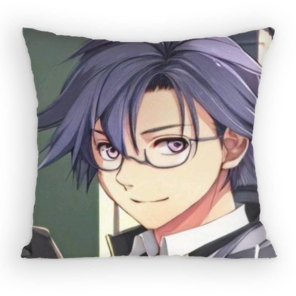 Eiyuu Densetsu Rean Schwarzer Pillow Case Anti-Dustmite Pillowcase Invisible Zipper Silky Short Plush Sofa Cushion Cover