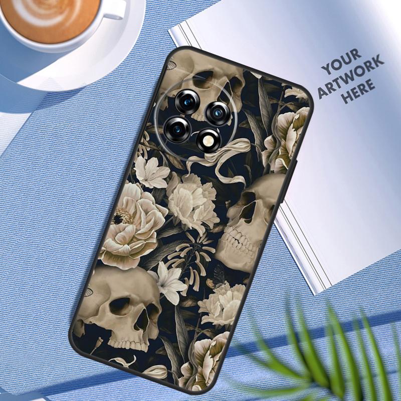 

Gothic Floral Skull Case For OnePlus Nord CE 5 2 3 4 Lite N20 N30 OnePlus 15 13 12 11 9 10 Pro 13R 10T 13T Cover OnePlus Nord CE 2